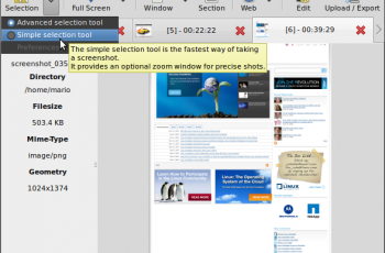 Aplicativo Linux Shutter | Screenshot
