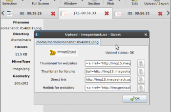 Aplicativo Linux Shutter | Upload